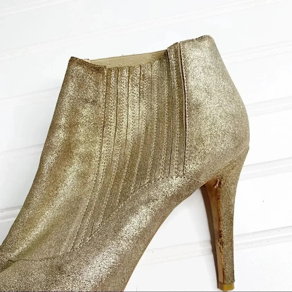 Jimmy Choo Brenna Metallic Peep-Toe Bootie - Picture 6 of 12